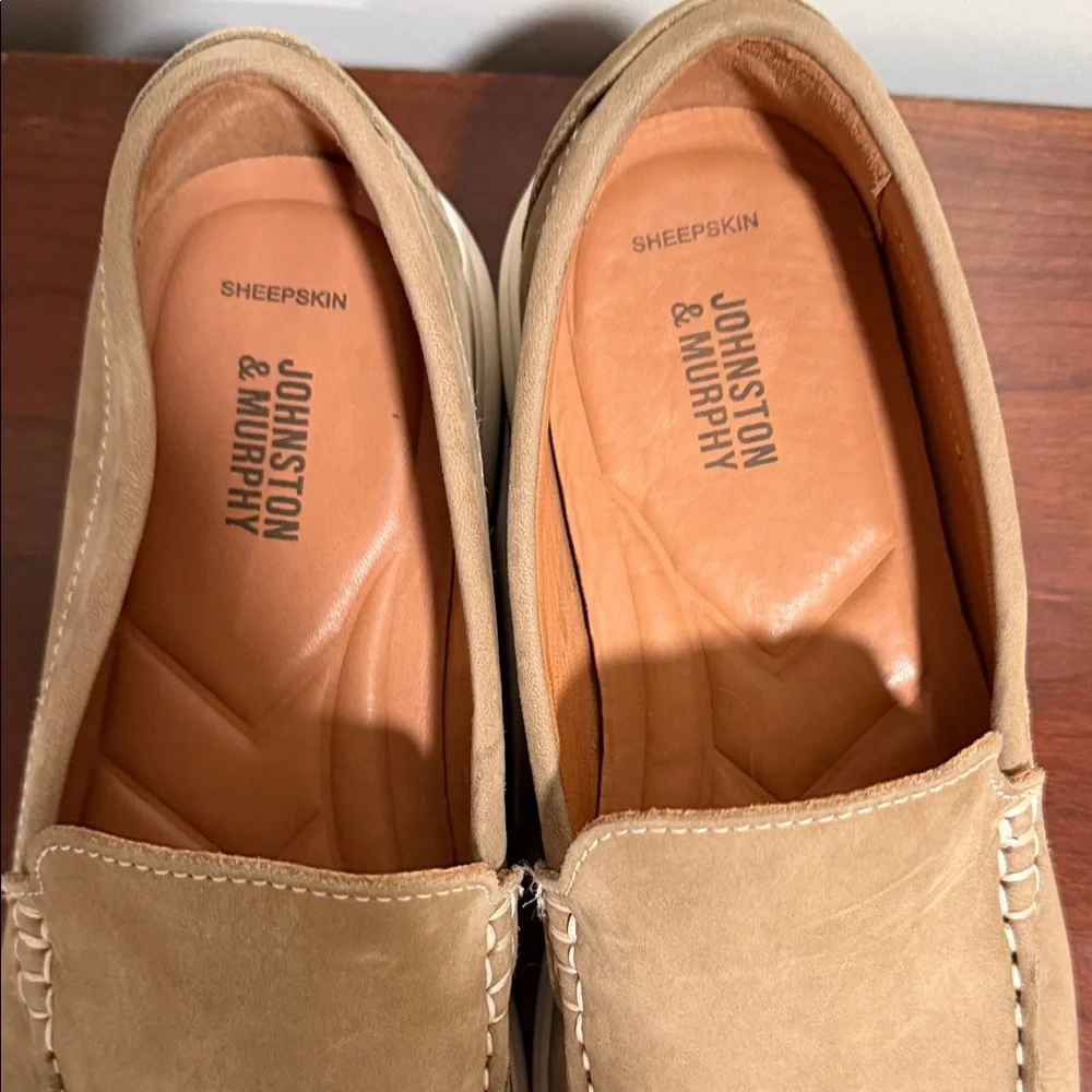 Johnston & Murphy Tan Slip-On Loafers